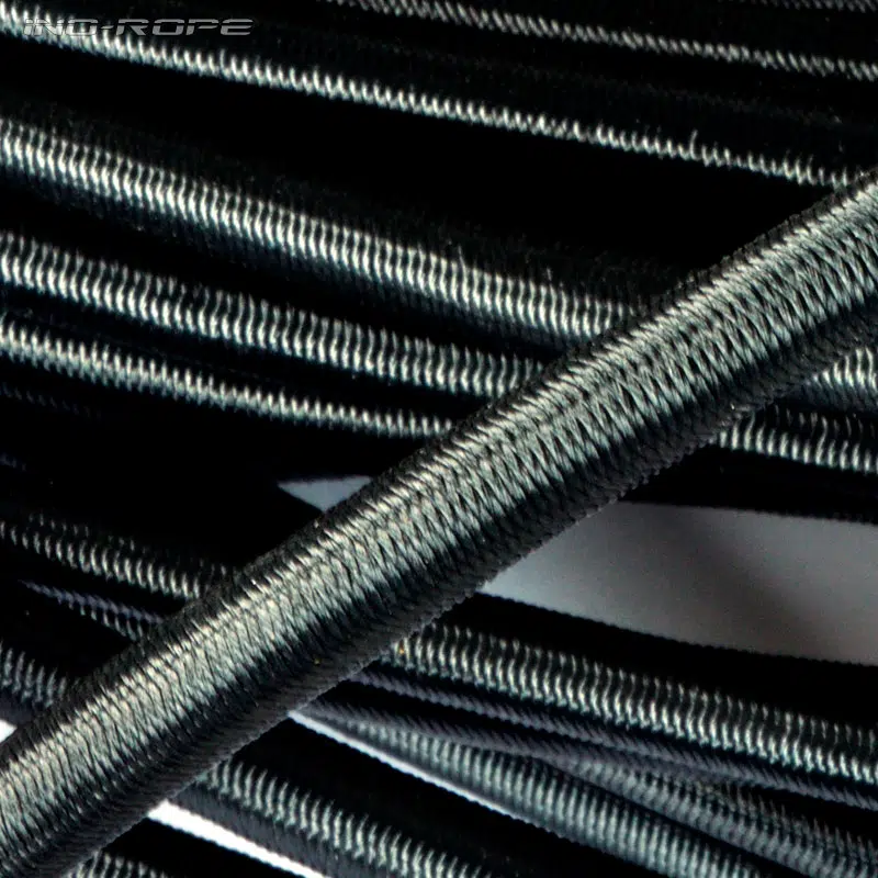 Sandow (élastique) noir avec gaine polyester - Boutique en ligne Ino-Rope