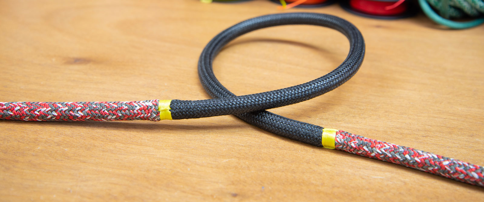 Chafe sleeve on a braided rope