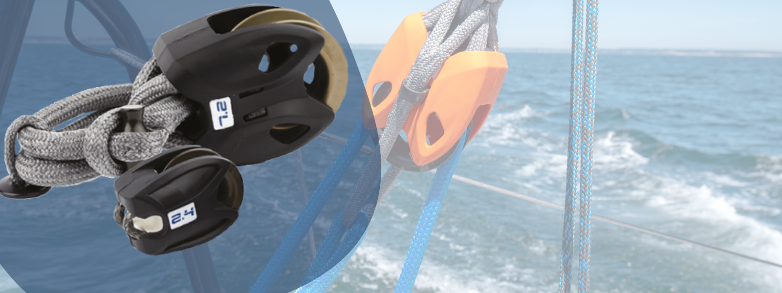 Ino-Block textile axle blocks on a sailing boat