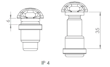 Plan technique padeye aluminium IPE Ino-Rope
