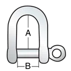 Spec stainless steel shackle 6 mm 2109