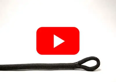 photo d'un miniature youtube Tuto vidéo de l'épissure double tresse sur Dyneema