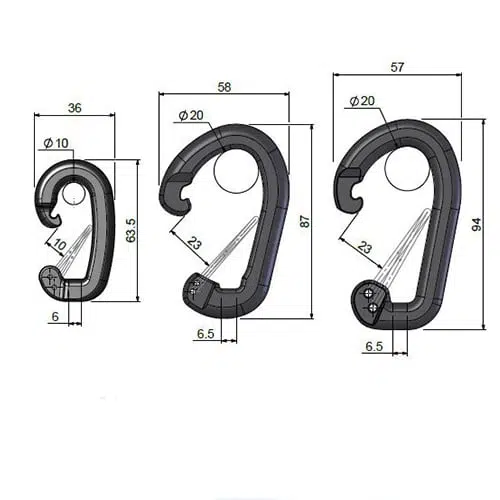 Photo rigging carabiner spec