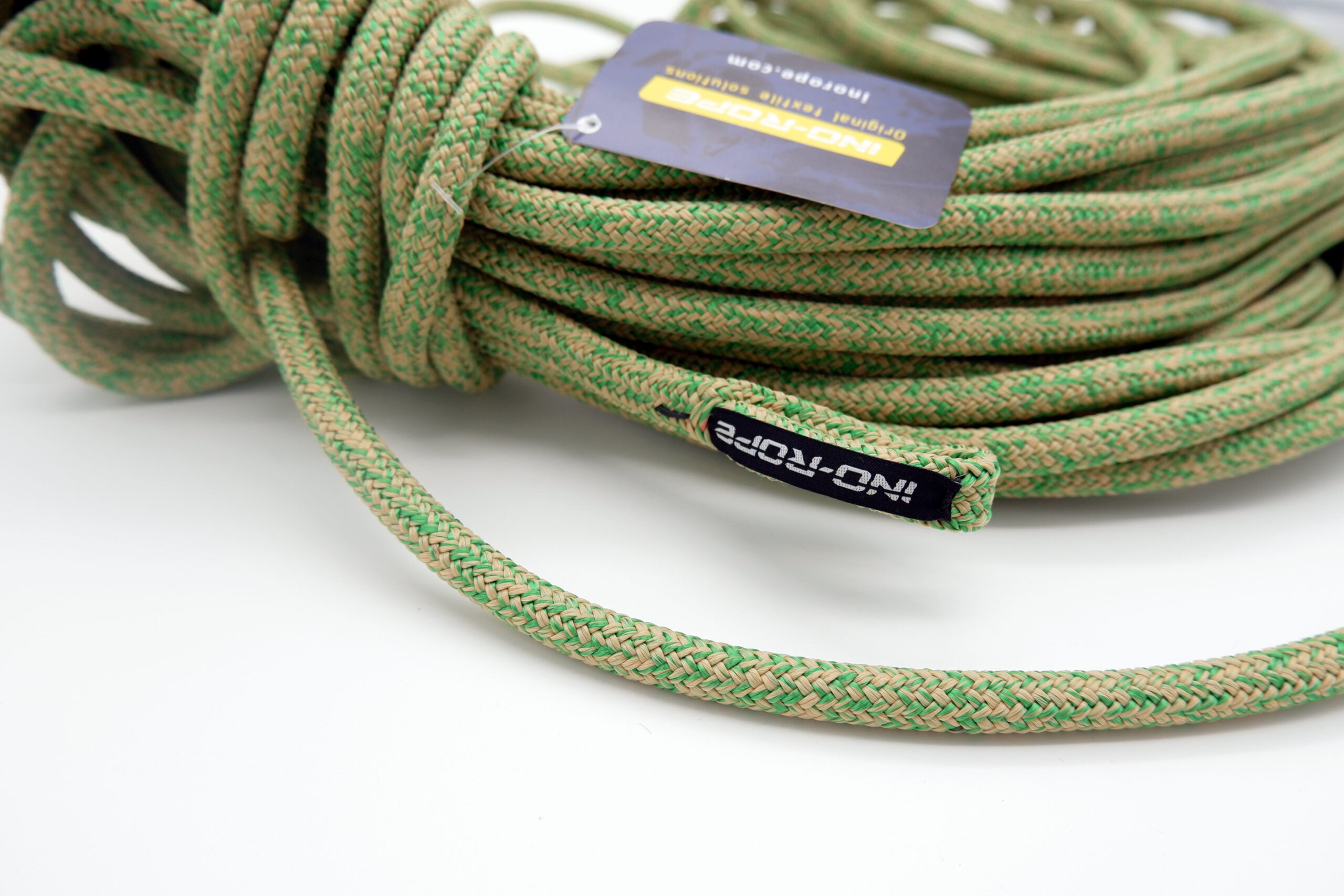 Green ready-to-use spliced rope with the Ino-Rope label