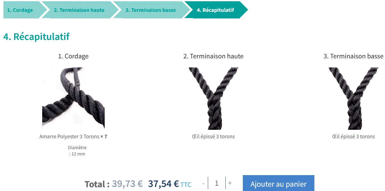créer mon amarre sur mesure