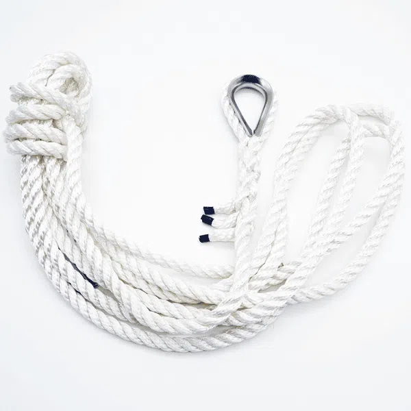 Amarre prête à l'emploi avec cosse inox | Polyamide 3 Torons | Ino-Rope