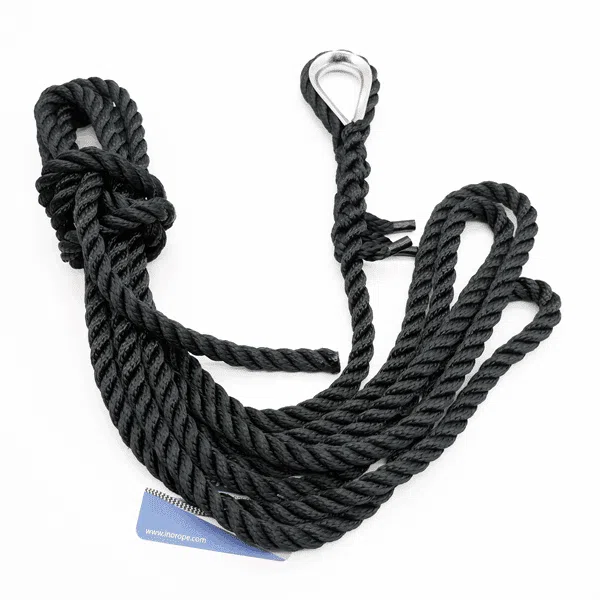 Amarre prête à l'emploi avec cosse inox | Polyester 3 torons | Ino-Rope