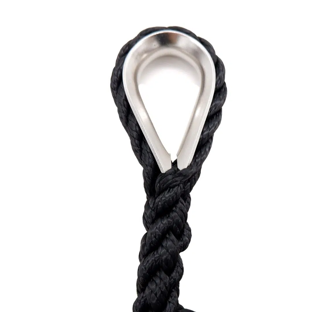 Polyester 3-strand splice on lug
