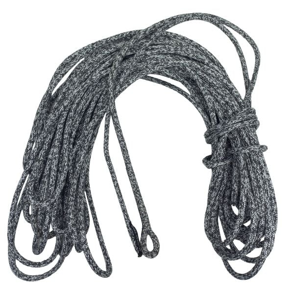 Âme Dyneema® RSK78 | gaine mixte Technora® - Dyneema® et Polyester, Ø8mm, 30m, Œil épissé double tresse cousu, Constricteur, Blanc-Noir