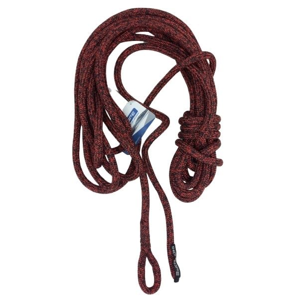 Âme mixte Dyneema et Polypropylène | Gaine Polyester, Ø10mm, 10m, Œil épissé double tresse cousu, Constricteur, Noir-Rouge