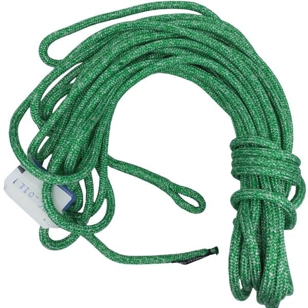 Âme Dyneema® RSK78 | gaine Polyester, Ø10mm, 20m, Œil épissé double tresse cousu, Constricteur, Blanc-Vert