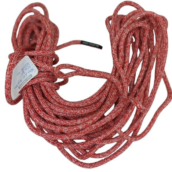 Âme Dyneema® RSK78 | gaine Polyester, Ø10mm, 20m, Œil épissé double tresse cousu, Constricteur, Blanc-Rouge