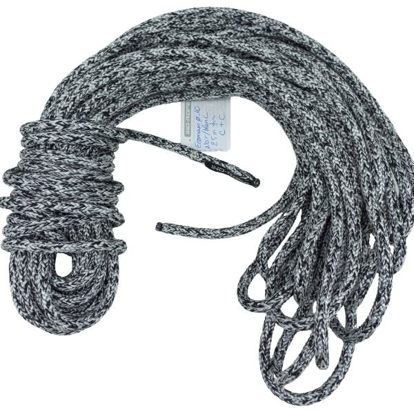 Âme Dyneema et Polypropylène | gaine Dyneema® Polypropylène et Polyester, Ø10mm, 25m, Constricteur, Constricteur, Blanc-Noir