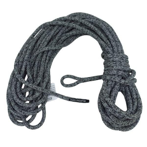Âme HMPE et gaine Polyester, Ø10mm, 30m, Œil épissé double tresse cousu, Constricteur, Noir-Gris