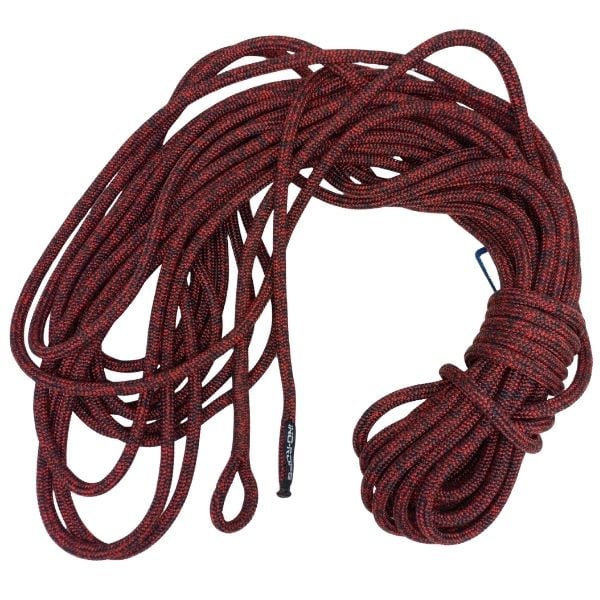 Âme Polyester | Gaine Polyester, Ø10mm, 22m, Œil épissé double tresse cousu, Constricteur, Noir-Rouge