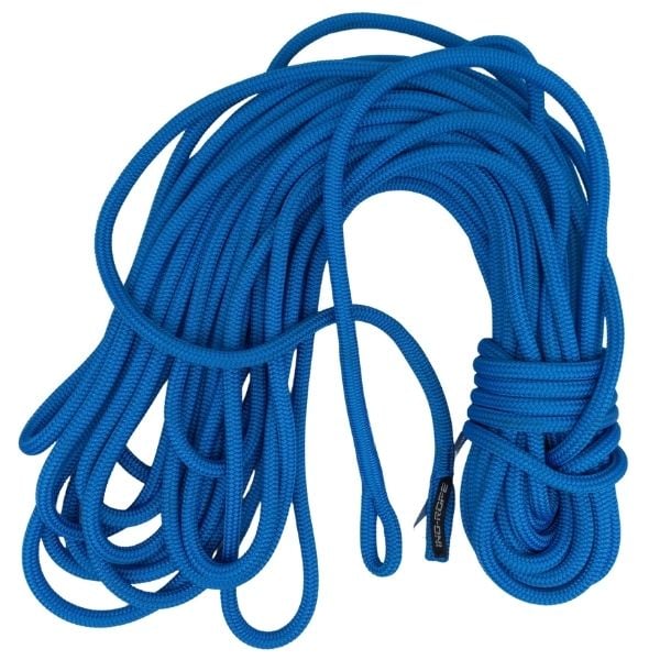 Âme Dyneema® RSK78 | gaine mixte Technora® - Dyneema® et Polyester, Ø10mm, 70m, Œil épissé gainé Dyneema sur 20m, Passant-messager, Blanc-Noir
